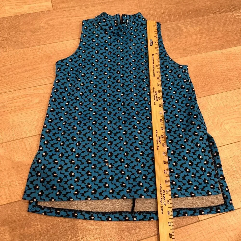 MICHAEL KORS WOMEN BLUE SLEEVELESS BLOUSE MEDIUM